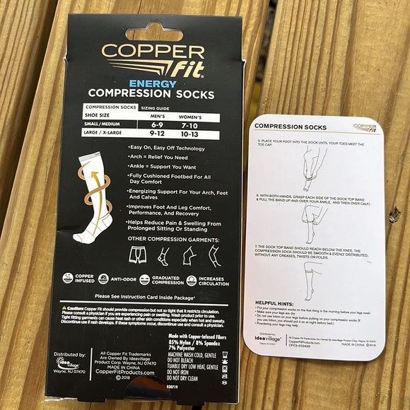 Copper Fit Compression Socks L/XL NIB - Picture 2 of 4